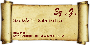 Szekér Gabriella névjegykártya