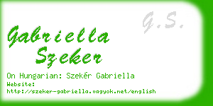 gabriella szeker business card