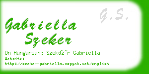 gabriella szeker business card